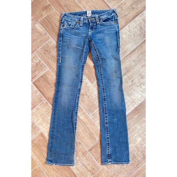 True Religion Women's Size 29W x 33L Johnny Big T Jeans Made In USA Y2K - Picture 7 of 12